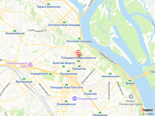 в районе метро Майдан Незалежности